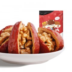 【三隻松鼠_甜夾脆棗夾核桃仁258g】休閒零食特產紅棗子夾核桃 松鼠新風尚 300款零食 低至3折起