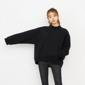 新款韓版chic學生寬鬆短款外套上衣字母長袖連帽套頭衛衣女潮