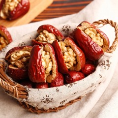 【三隻松鼠_甜夾脆棗夾核桃仁258g】休閒零食特產紅棗子夾核桃 松鼠新風尚 300款零食 低至3折起