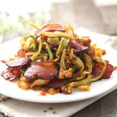 松桂坊湘西五花臘肉250g湖南特產香腸煙燻肉臘腸臘肉 湖南特產 臘肉飯 精選上等豬頭